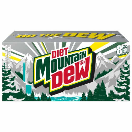 Mountain Dew Diet Low Calorie Soda Perspective: front