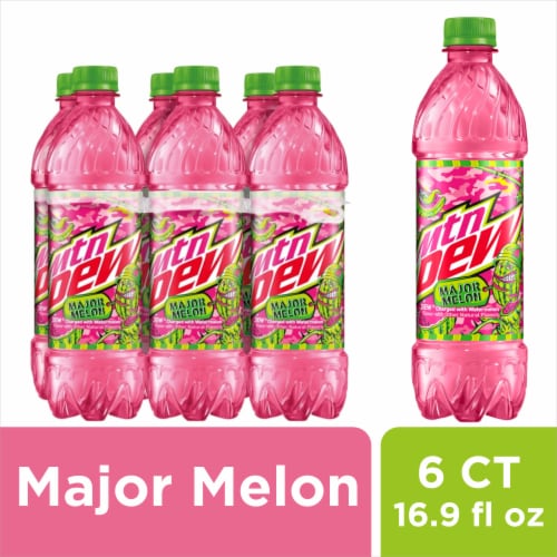 Mountain Dew® Major Melon Soda Bottles Perspective: front