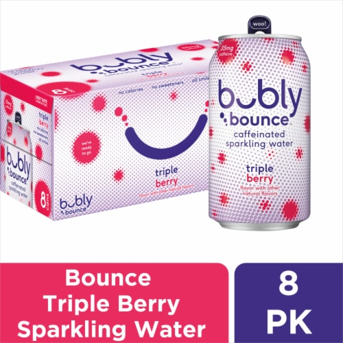 Bubly™ Bounce Caffeinated Triple Berry Flavored Sparkling Water Cans