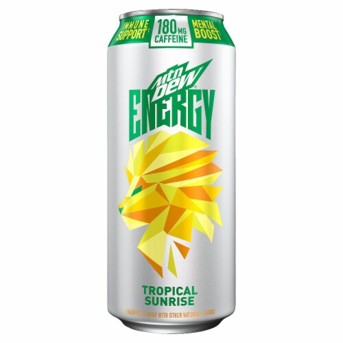 Mountain Dew® Tropical Sunrise Energy Drink Can Perspective: front