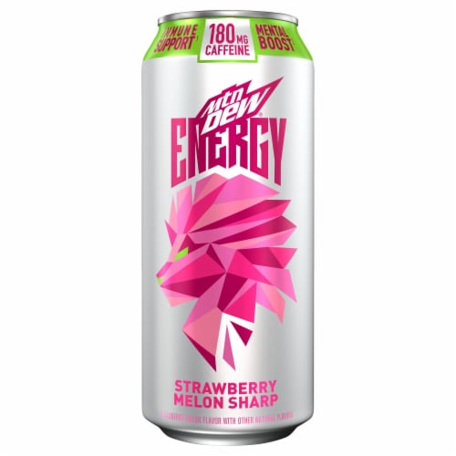 Mountain Dew® Strawberry Melon Spark Energy Drink Can Perspective: front