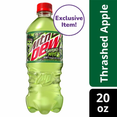Mountain Dew® Thrashed Apple Soda Bottle - Exclusive Item! Perspective: front