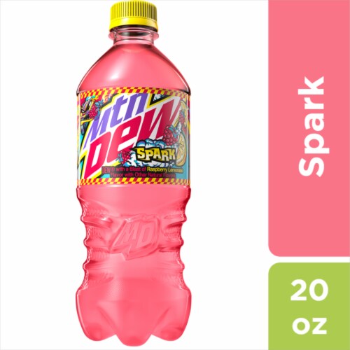Mountain Dew® Spark Raspberry Lemonade Soda Bottle Perspective: front