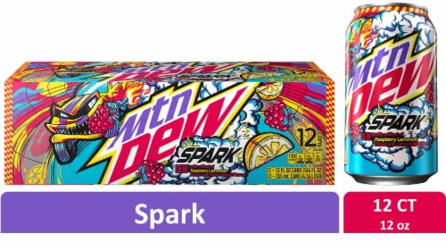 Mountain Dew® Spark Soda Cans Perspective: front