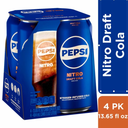 Pepsi Cola® Nitro Draft Cola Soda Cans Perspective: front