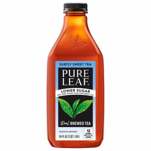Pure Leaf Lower Sugar Real Subtly Sweet Brewed Tea Perspective: front