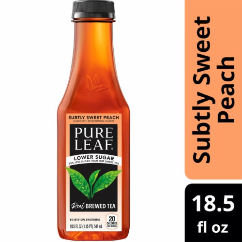 Pure Leaf Subtly Sweet Peach Iced Tea Perspective: front