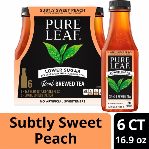 Pure Leaf Subtly Sweet Peach Sweet Tea - 6pk/16.9 fl oz Bottles