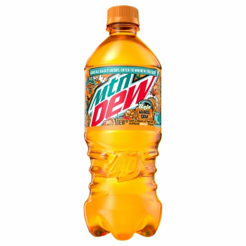 Mountain Dew Baja Mango Gem Soda Perspective: front