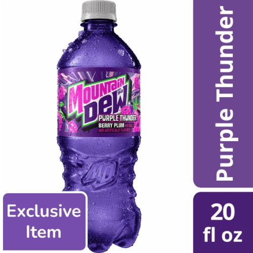 Mountain Dew® Purple Thunder Soda Bottle Perspective: front