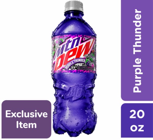 Mountain Dew® Purple Thunder Soda Bottle Perspective: front
