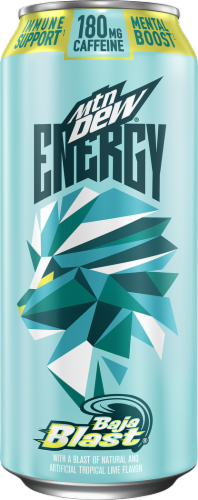 Mountain Dew® Baja Blast® Energy Drink Can Perspective: front