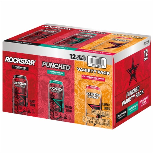 Rockstar® Punched® Variety Pack Cans Perspective: front
