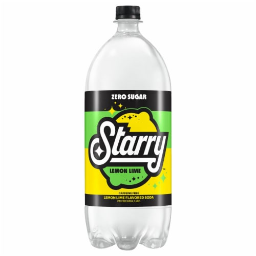 Starry Zero Sugar Lemon Lime Soda Bottle Perspective: front