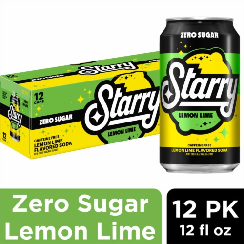 Starry™ Lemon Lime Caffeine Free Soda Cans, 12 pk / 12 fl oz - Kroger