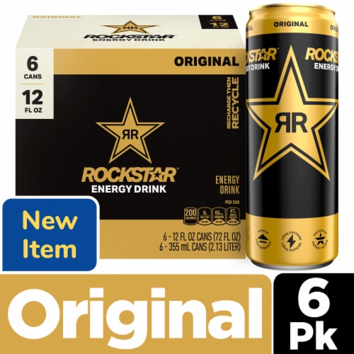 Rockstar® Original Energy Drink Multipack Sleek Cans Perspective: front