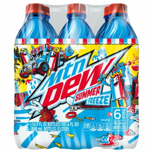 Mountain Dew Summer Freeze Soda Bottles, 6 bottles / 16.9 fl oz - Fry’s ...