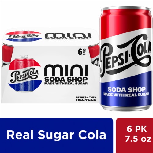 Pepsi Mini Real Sugar Cola Soda Perspective: front
