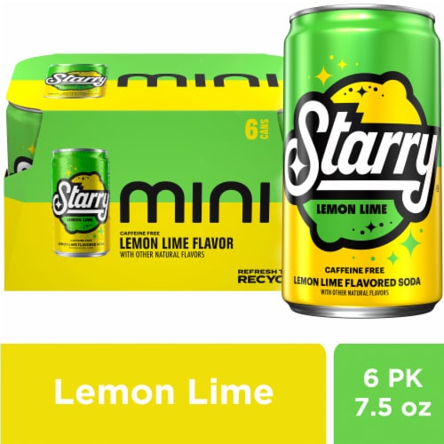 Starry Lemon Limi Soda MIni Cans Perspective: front