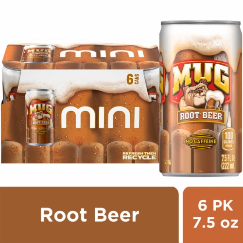 Mug Root Beer Soda Pop Mini Cans Perspective: front