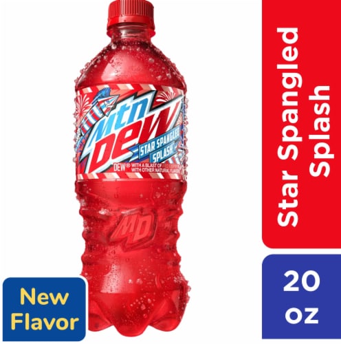 Mountain Dew® Star Spangled Splash Soda Bottle Perspective: front