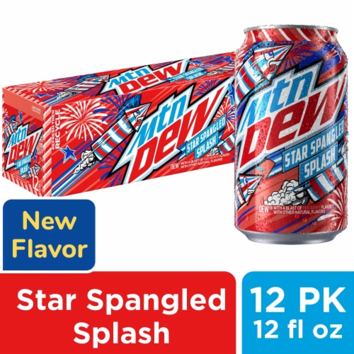 Mountain Dew® Star Spangled Splash Soda Cans Perspective: front