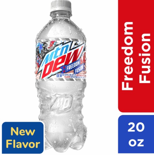 Mountain Dew® Freedom Fusion Soda Bottle Perspective: front
