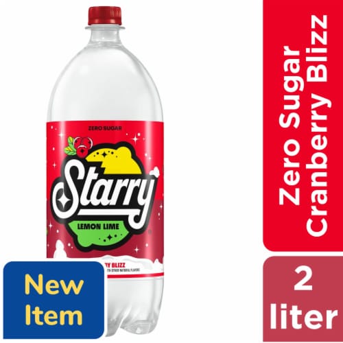 Starry® Zero Sugar Cranberry Blizz Soda Bottle Perspective: front