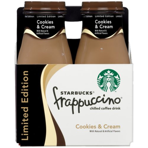 Starbucks Cookies & Cream Frappuccino Chilled Coffee Drinks, 4 bottles