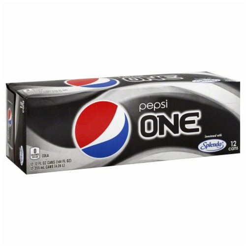 Pepsi One Soda Cans Perspective: front