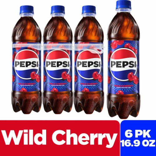 Pepsi Cola® Wild Cherry Soda Bottles Perspective: front