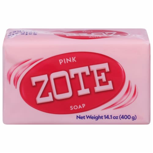 Zote Pink Laundry Bar Soap Perspective: front