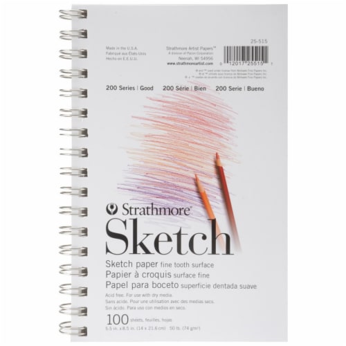 Strathmore Sketch Spiral Paper Pad 5.5 X8.5 -100 Sheets, 1 count - Baker's