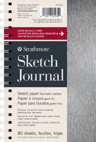 Strathmore Metallic Silver Sketch Journal Perspective: front