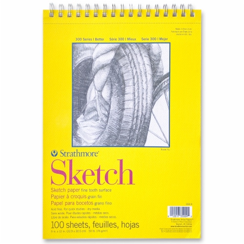 Strathmore 300 Series Wirebound Sketch Paper Perspective: front