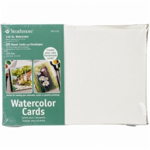 Strathmore Cards & Envelopes 5 X6.875 50/Pkg-Watercolor, 1 count - Ralphs