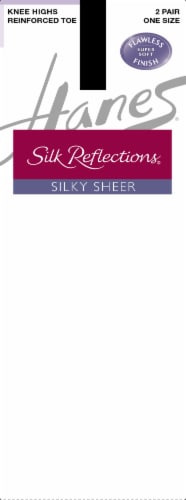 Hanes Silk Reflections Knee Highs Perspective: front