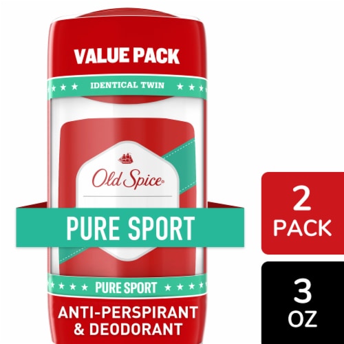 Old Spice High Endurance Pure Sport Twin Pack Antiperspirant Deodorant Perspective: front