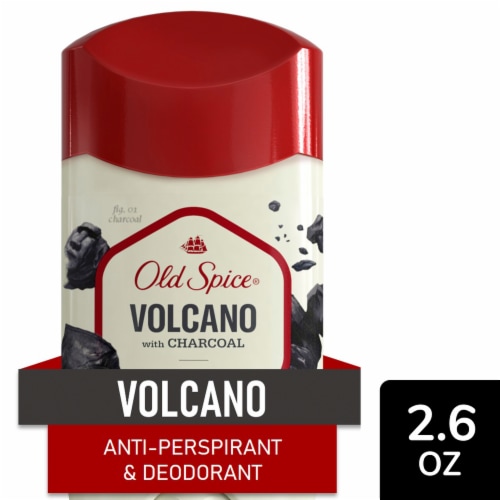 Old Spice for Men Antiperspirant Deodorant Invisible Solid Volcano with Charcoal Scent Perspective: front