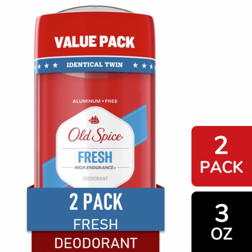 Old Spice High Endurance Aluminum Free 48 Hour Protection Fresh Twin Pack Deodorant Perspective: front
