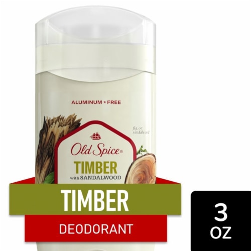 Old Spice for Men Aluminum-Free Deodorant Timber with Sandalwood Scent Perspective: front
