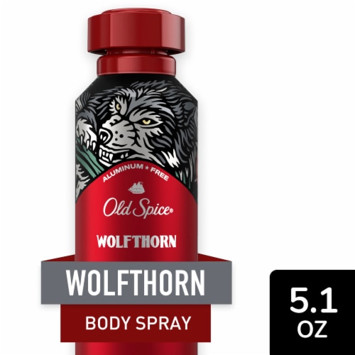 Old Spice Wild Wolfthorn Aluminum Free Body Spray, 5.1 oz - Metro Market