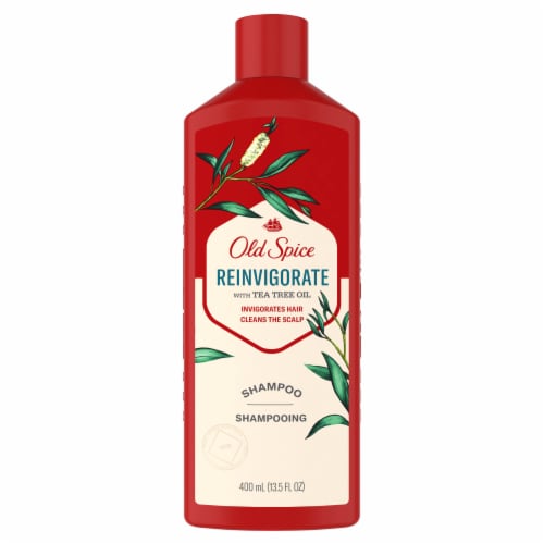 Old Spice Reinvigorate with Tea Tree Shampoo Perspective: front