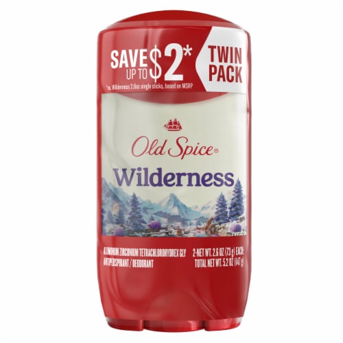 Old Spice® Antiperspirant Deodorant Stick Wilderness 2-Pack Perspective: front