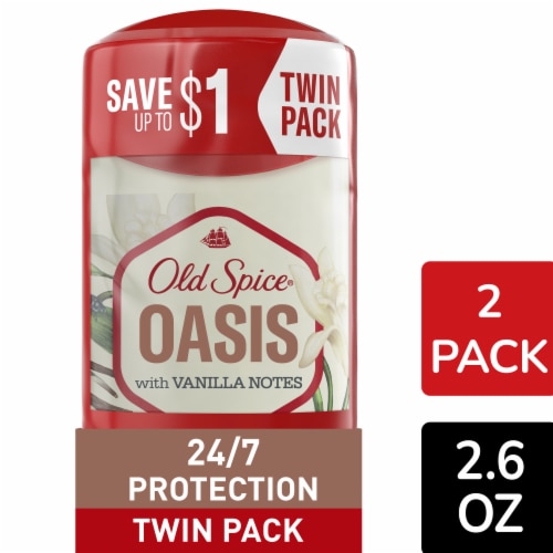 Old Spice Antiperspirant and Deodorant for men, Oasis with Vanilla Scent Perspective: front