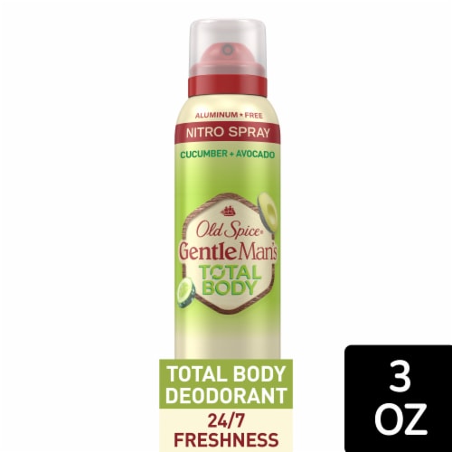 Old Spice® Gentleman's Total Body Deodorant Spray Cucumber & Avocado Aluminum Free Perspective: front