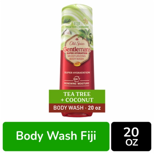 Old Spice Super Hydration Men's Body Wash, Fiji with Palm Tree + Coconut, 24/7 Renewing Moisture Perspective: front
