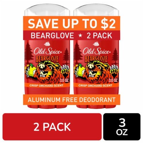 Old Spice Deodorant for Men, 24/7 Freshness, Bearglove, Twin Pack Perspective: front