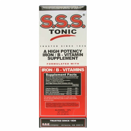 S.S.S. Tonic® Iron & B-Vitamins Liquid Perspective: front