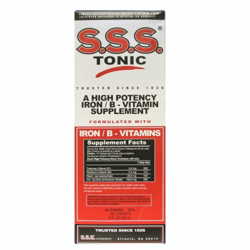 S.S.S. Tonic® Iron & B-Vitamins Liquid Perspective: front